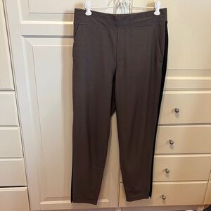 Athleta Brooklyn ankle pants with Black Side Stripe